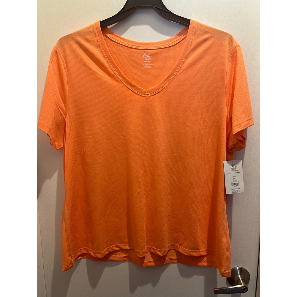 Athletic Works Women's Active Texture Knit V-Neck Tee, Size XXXL (20)
